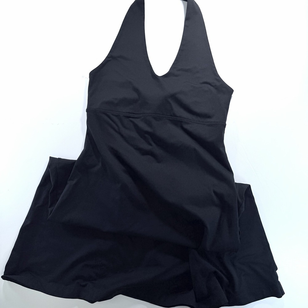 Patagonia Halter Tie Back Casual Dress Travel Athletic Women Size XS Small Black